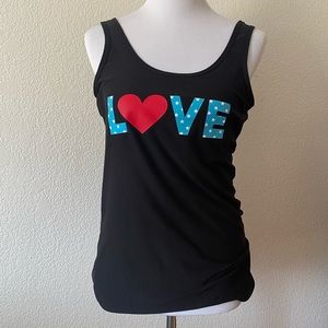 No Boundaries Love Tank Top Black XL